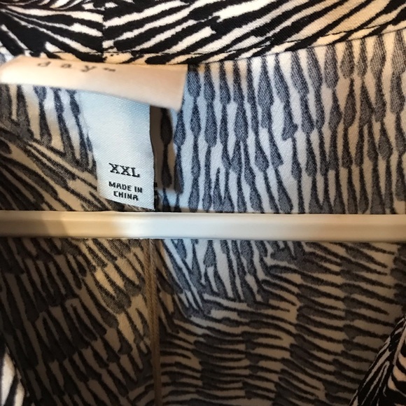 A New Day Black White Long Sleeve Dress Size XXL - Picture 2 of 3